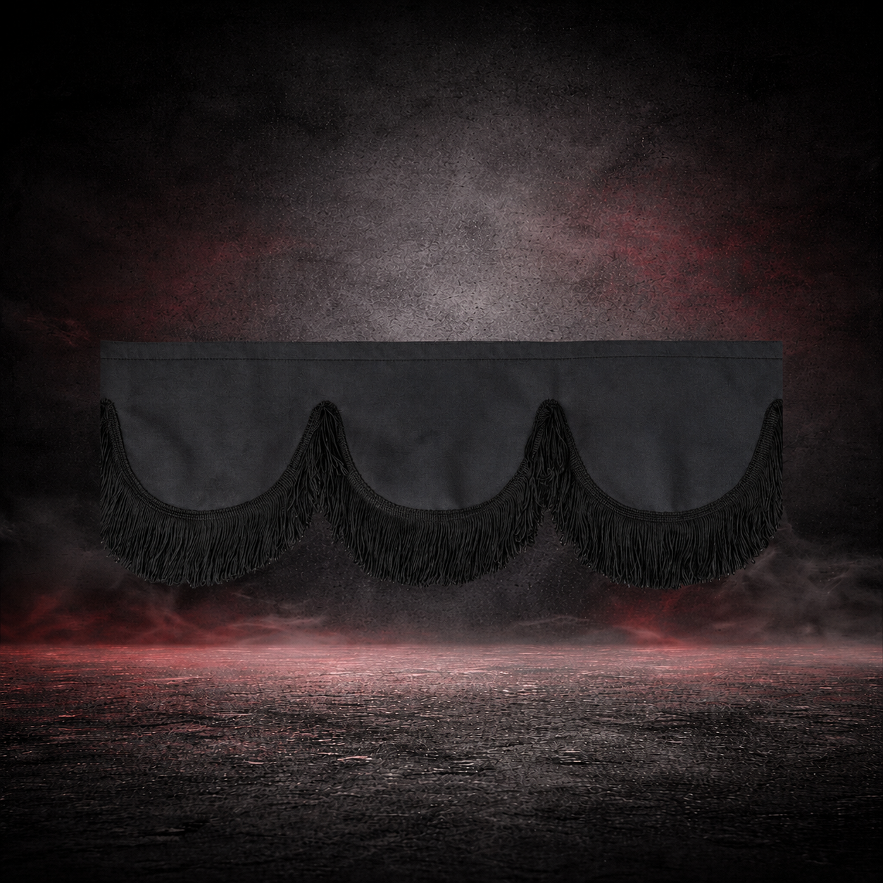 BLACK TRUCK FRONT CURTAIN - SUEDE LOOK