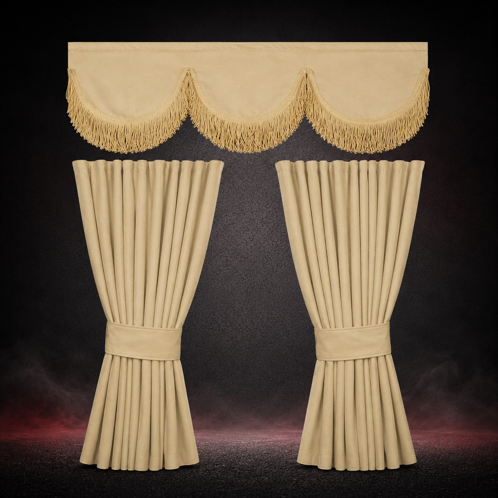 BEIGE CURTAIN SET