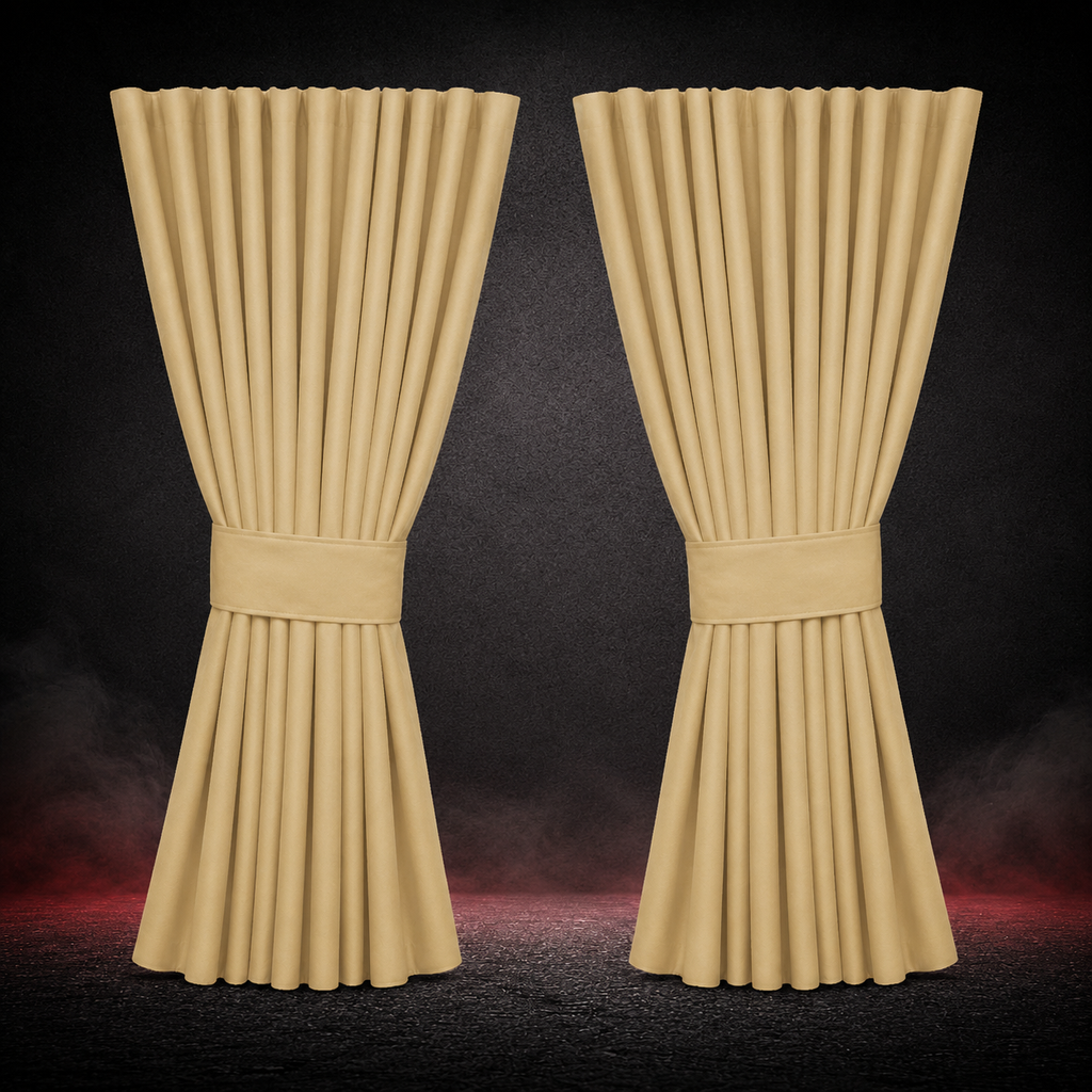 BEIGE CURTAIN SET