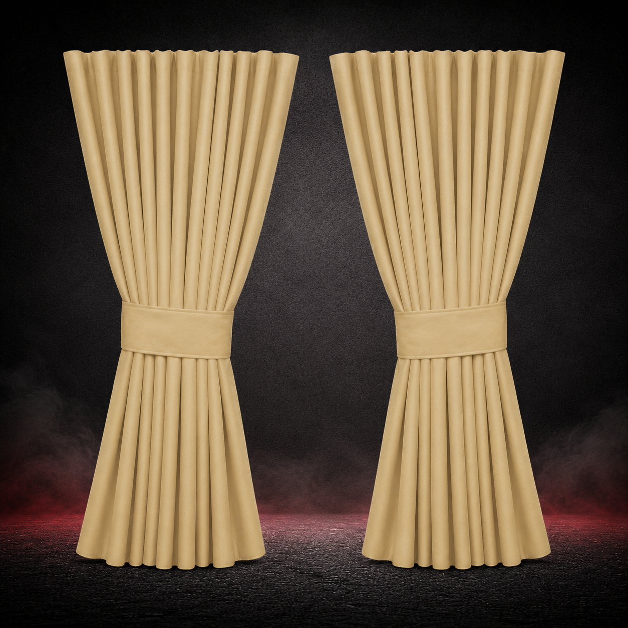 BEIGE CURTAIN SET
