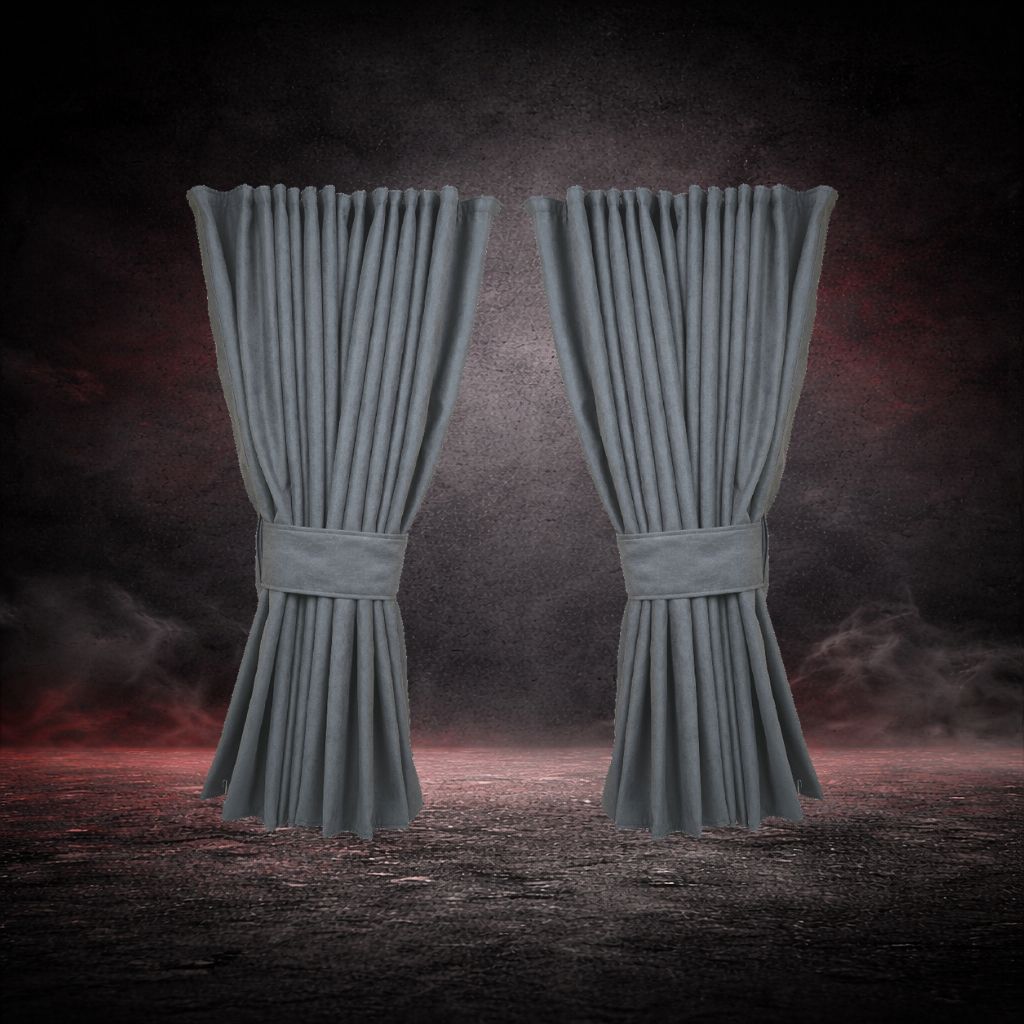 GRAY CURTAIN SET