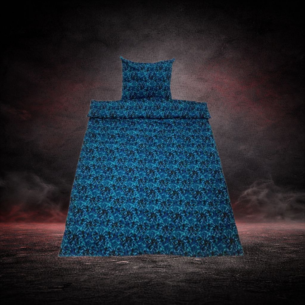 BED COVER 140x200  BLUE DANISH PLUSH