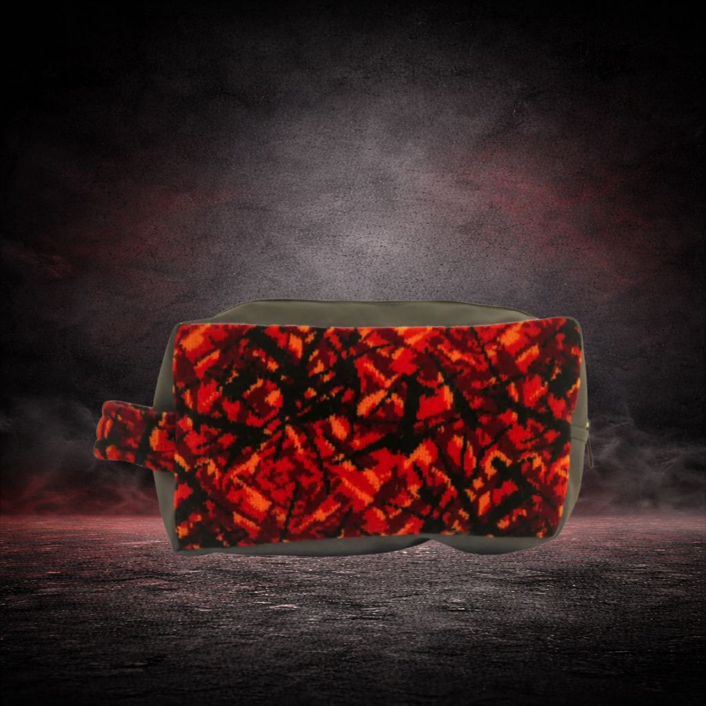 RED DANISH PLUSH COSMETIC BAG