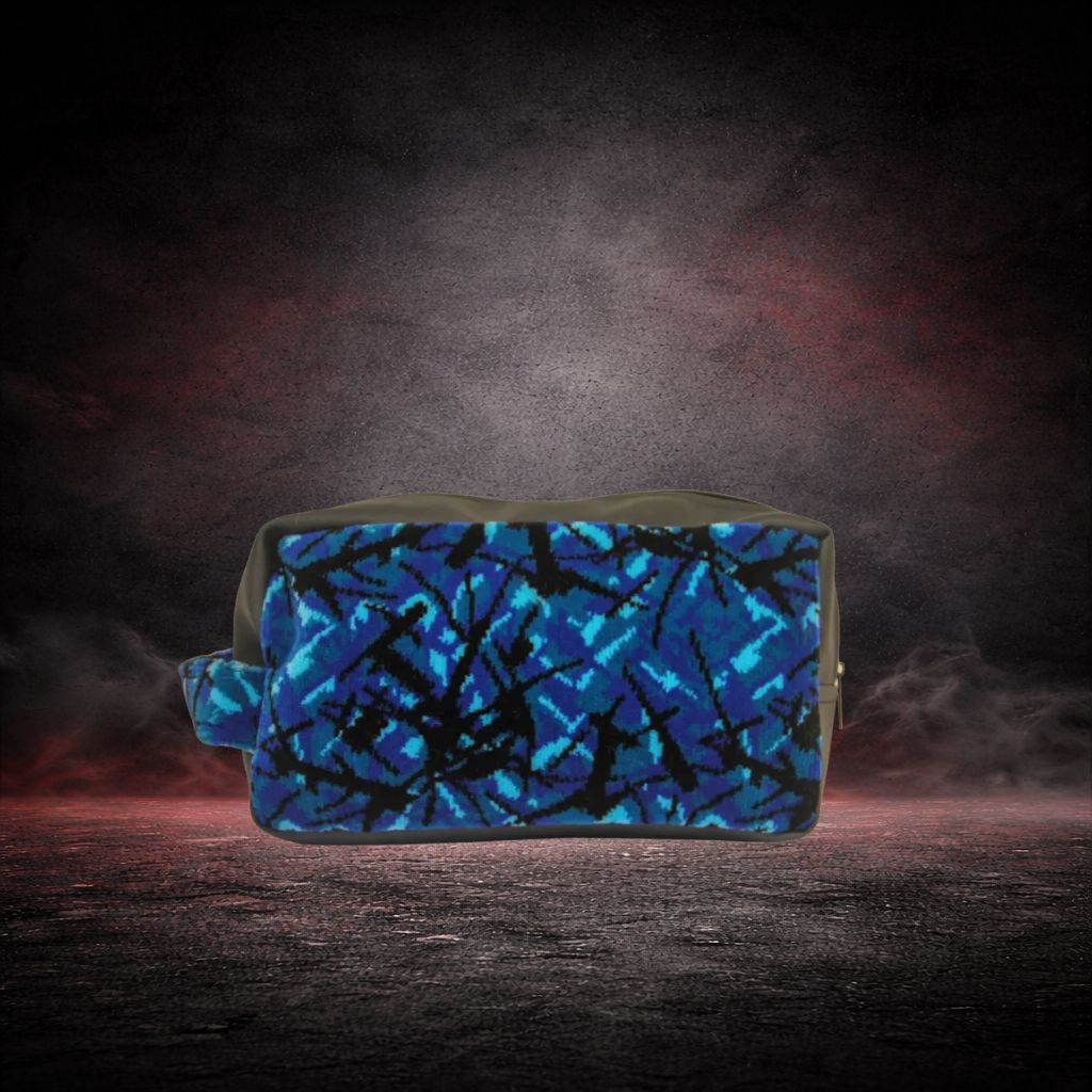 BLUE DANISH PLUSH COSMETIC BAG