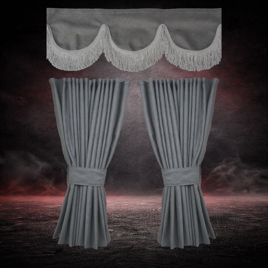 GRAY CURTAIN SET