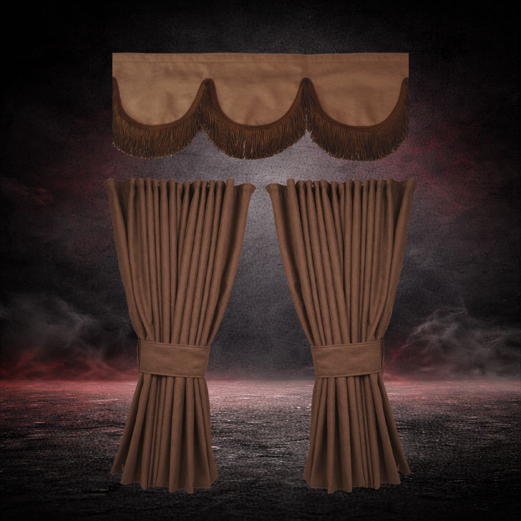 BROWN CURTAIN SET