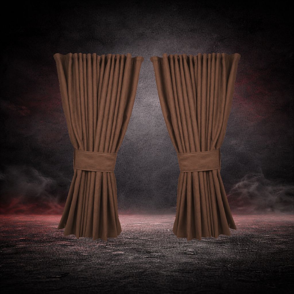 BROWN CURTAIN SET