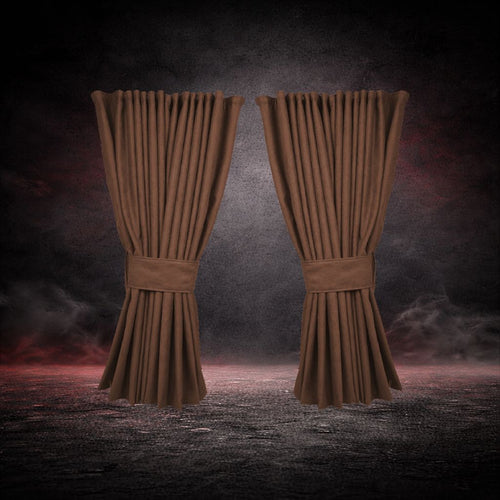 BROWN CURTAIN SET