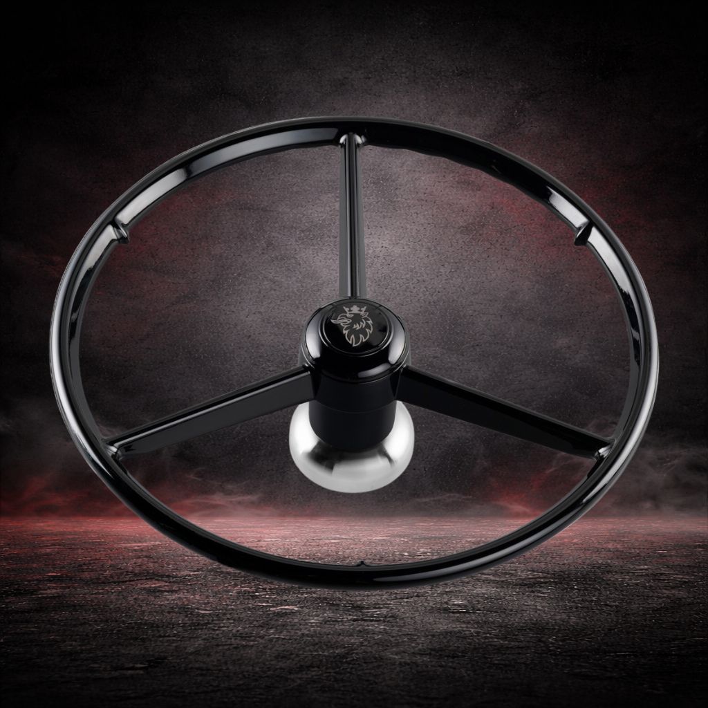 3-Spoke Steering Wheel for Scania R Series Steamline & NextGen | Black with Griffin Logo