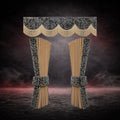 GRAY DANISH PLUSH BEIGE TRUCK CURTAINS SET