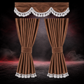 BROWN FRINGES TRUCK CURTAINS SET