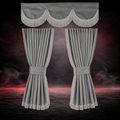 GRAY FRINGES TRUCK CURTAINS SET