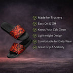 SLIDES - DANISH PLUCHE RED