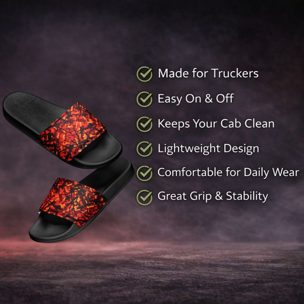 SLIDES - DANISH PLUCHE RED