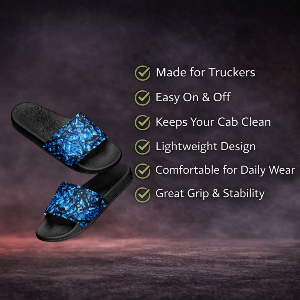 SLIDES - DANISH PLUCHE BLUE