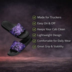 WOMAN SLIDES - DANISH PLUCHE PURPLE
