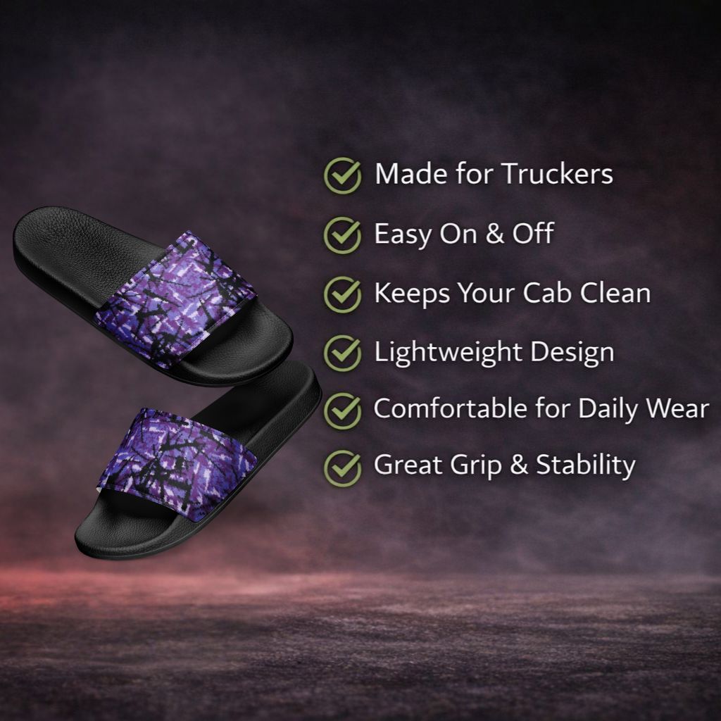 WOMAN SLIDES - DANISH PLUCHE PURPLE