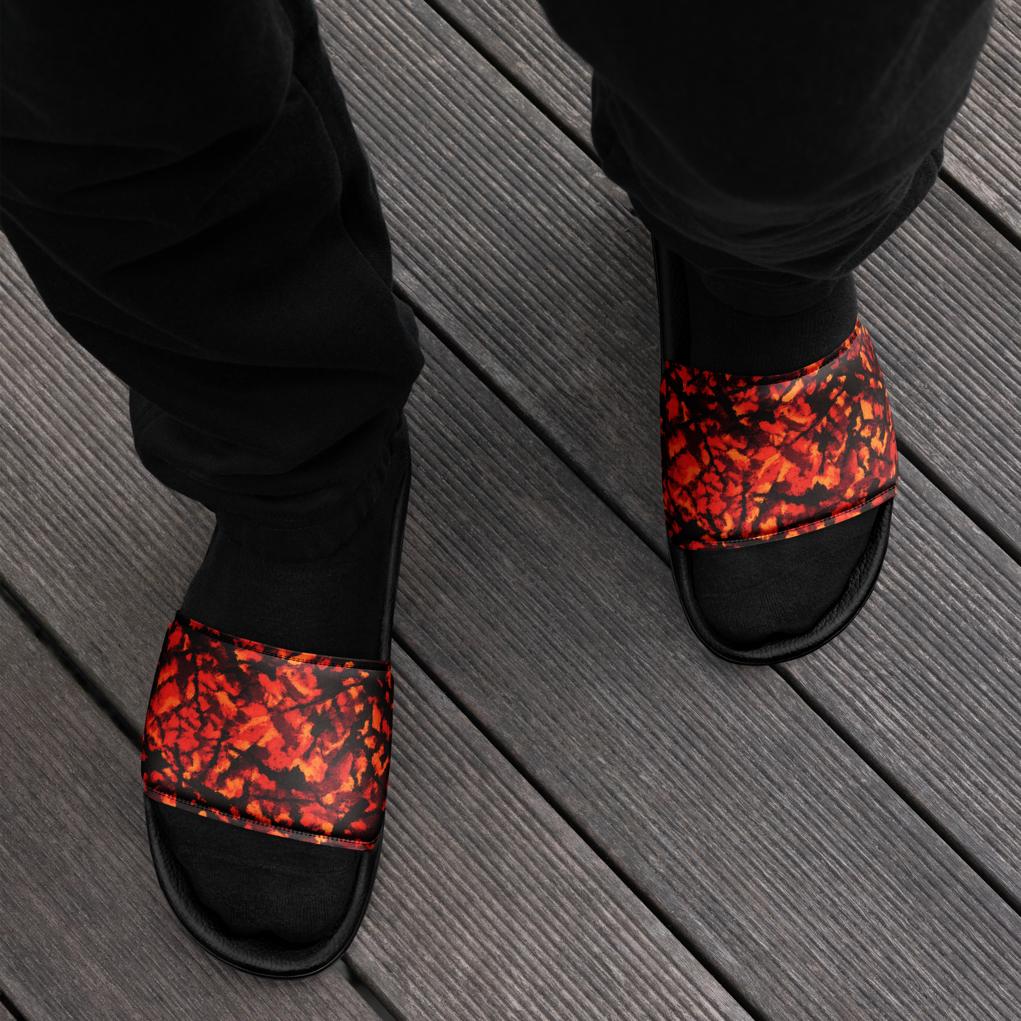 SLIDES - DANISH PLUCHE RED