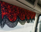 FRONT WINDOW CURTAIN RED DANISH PLUSH
