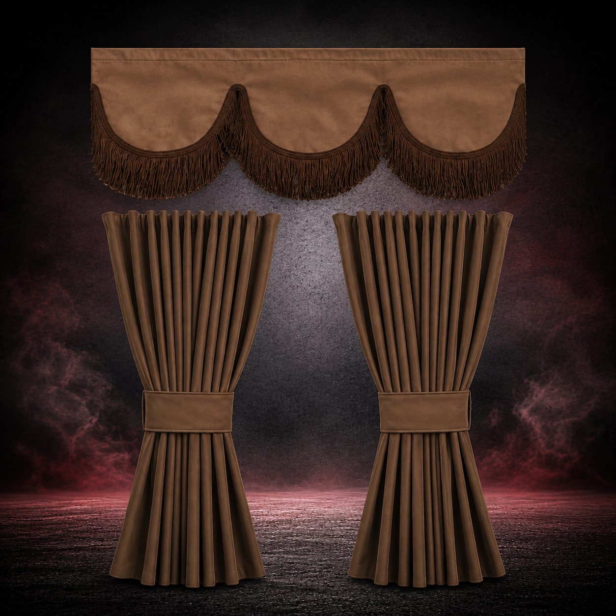 BROWN CURTAIN SET