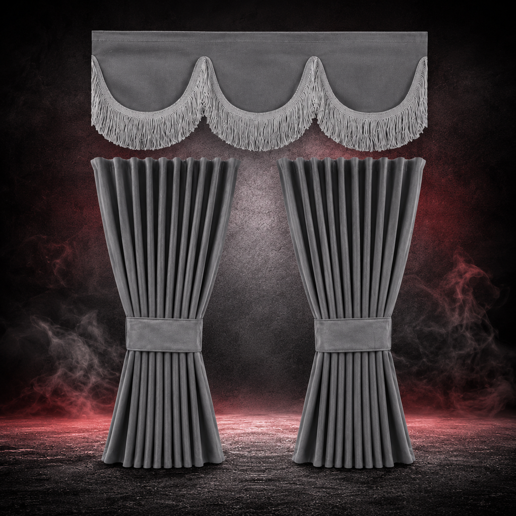 GRAY CURTAIN SET