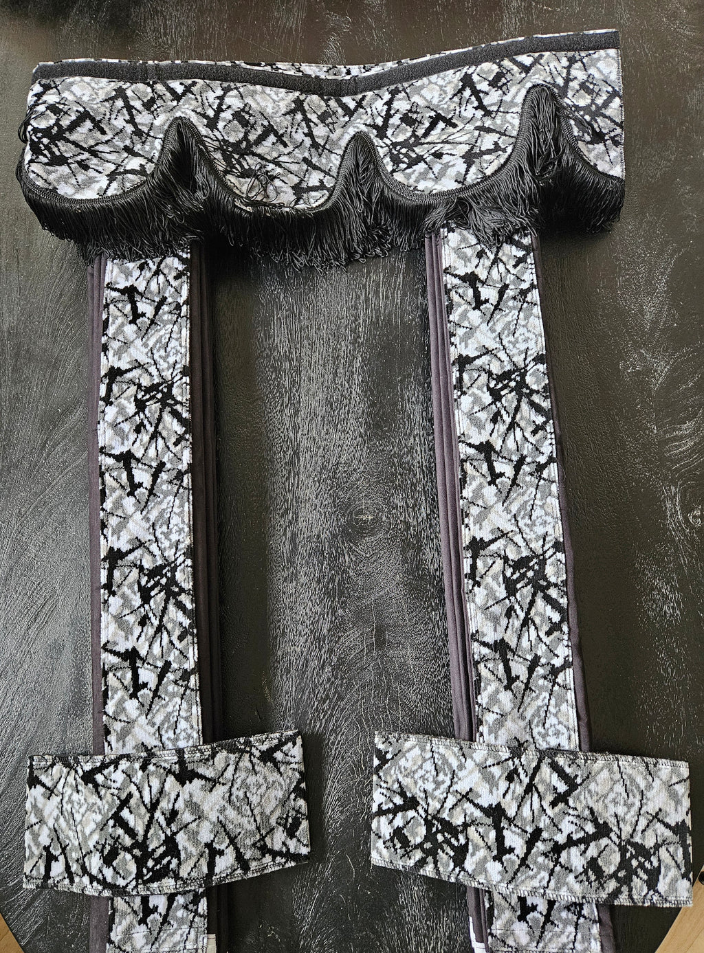 GRAY DANISH PLUSH TRUCK CURTAINS SET